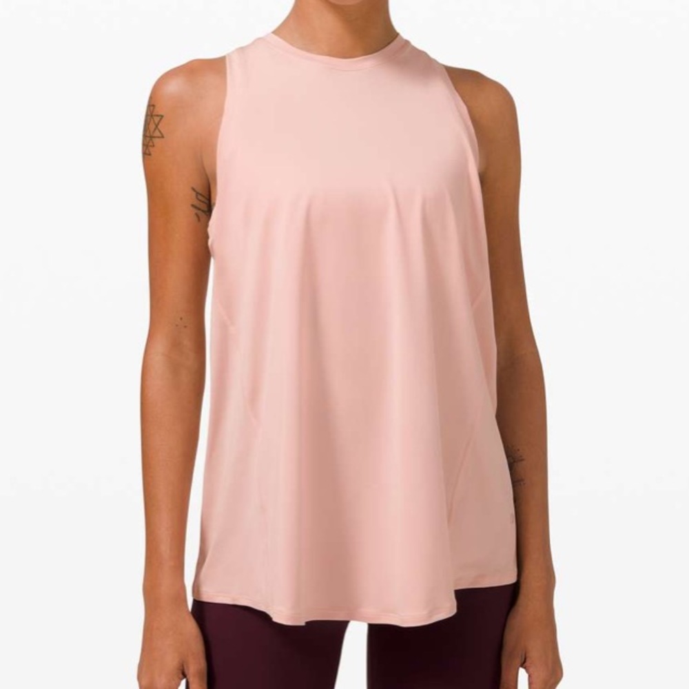 Lululemon all tied up tank top, pink mist. Estimated sz 8
